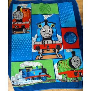 Thomas Train Engine Toddler Baby Blanket Throw Plush Soft Blue 2011 Percy James